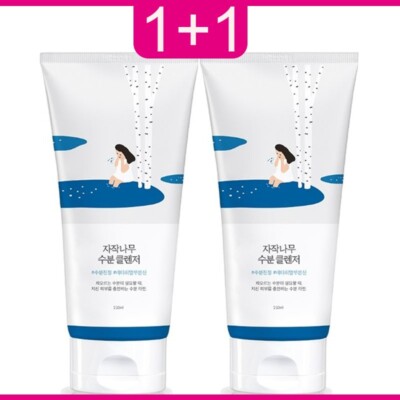 1+1 ROUND LAB Birch Juice Moisturizing Cleanser 150ml facial cleansing foam