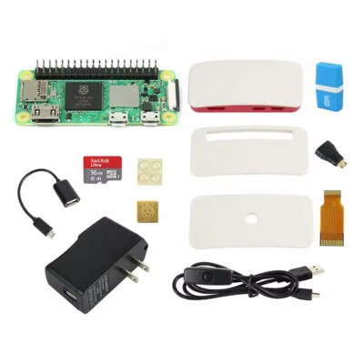 Raspberry Pi Zero 2 WH Starter Kit Board Case Power Supply Heatsink 16G SD Card