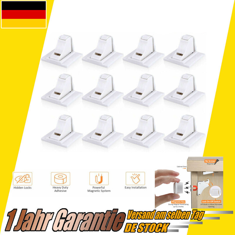 16 Sicherheit Magnet Kindersicherung Unsichtbar SchubladenSchutz