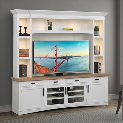 Parker House Americana Modern Wood TV Console with Hutch Bac