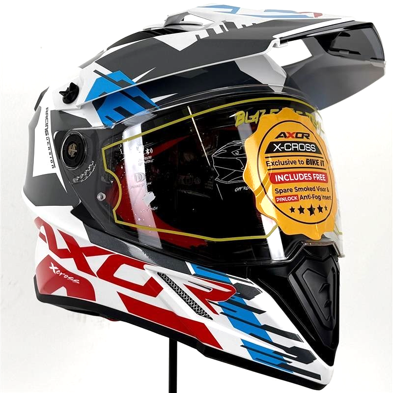 Axor X-cross X1 Red/White/Blue Dual Sport On/Off Road XXL Helmet ex-display