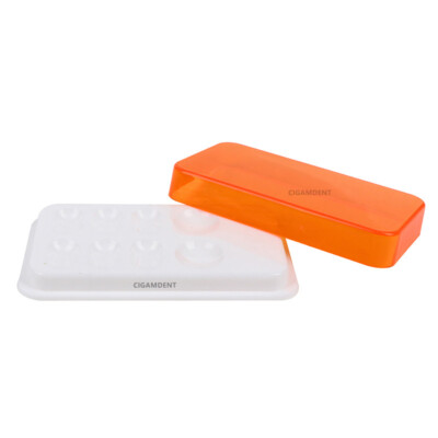 Dental Veneer Rinse Rinsing Box Sterilize Flush Etching Veneer Box Round Case