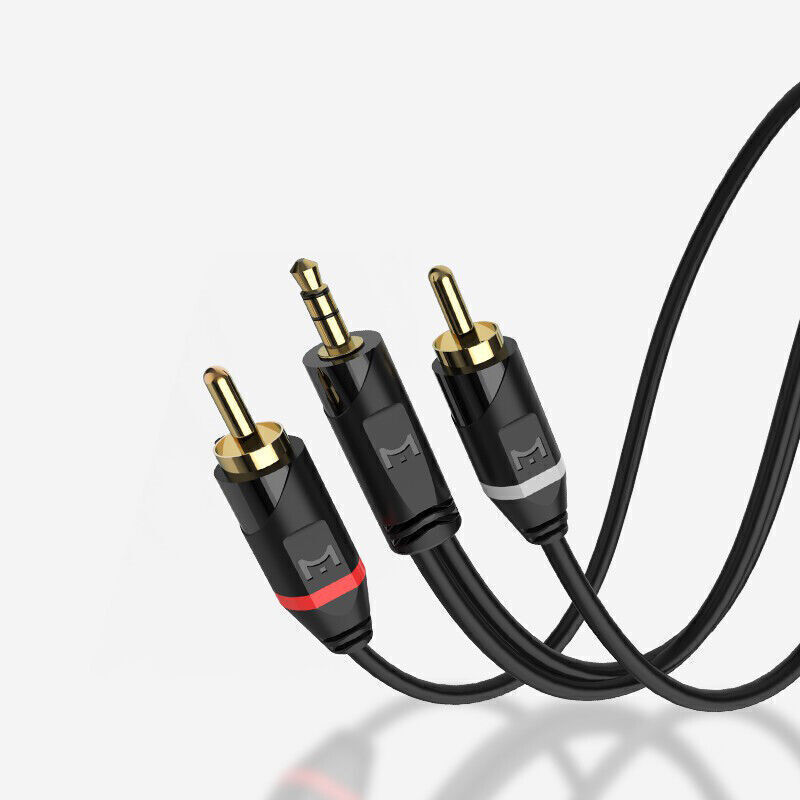 3.5mm to RCA Cable 2RCA to 3.5mm 2-RCA to AUX Cord Adapter Stereo Audio Y-Cable