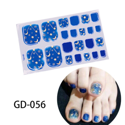 Full Size Nail Wraps Stickers Polish Toe Manicure Art Self Stick Decor 3D Decals