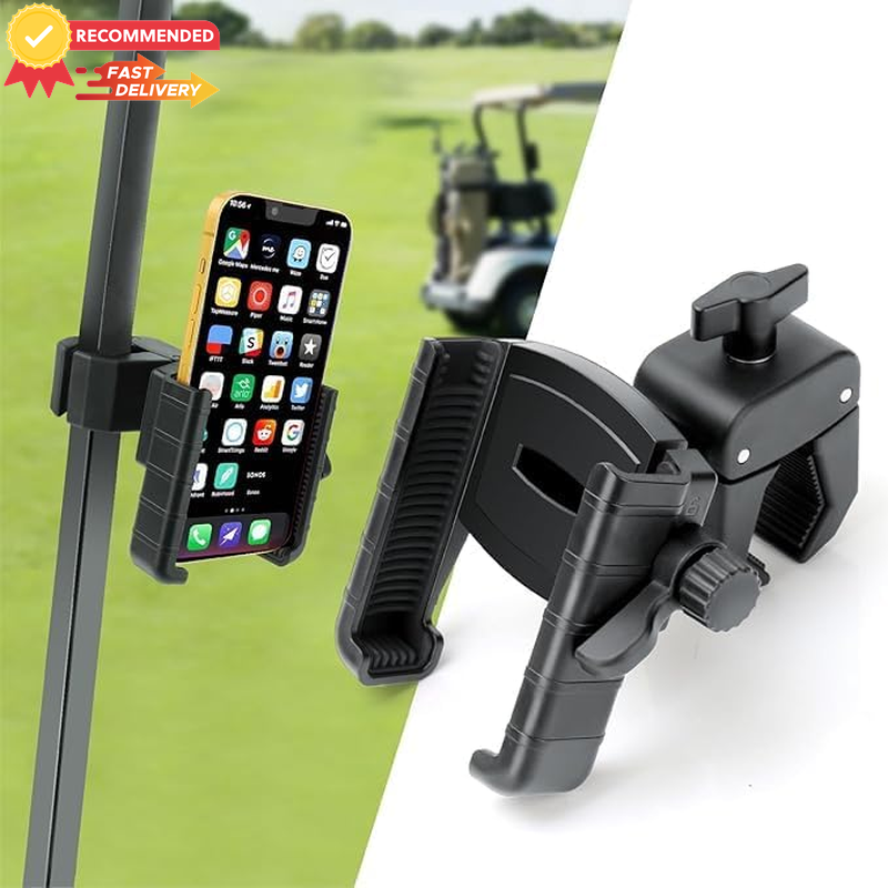 Golf Cart Phone Mount - Rotatable Holder  - Fits Ezgo/Club Car/Yamaha
