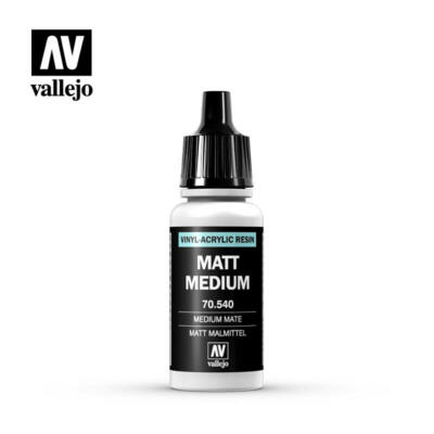17 ML MATTE MEDIUM BOTTLE VALLEJO HOBBY MODELING ACCESSORY 70540