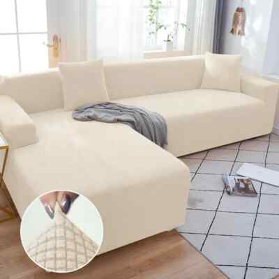 1/2/3/4 Seater Polar Fleece Sofa Covers Stretch Sofa Slipcover Corner Protector