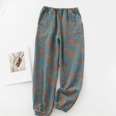 Women Harem Pants Trousers Floral Printed Baggy Loungewear Ethnic Casual Retro
