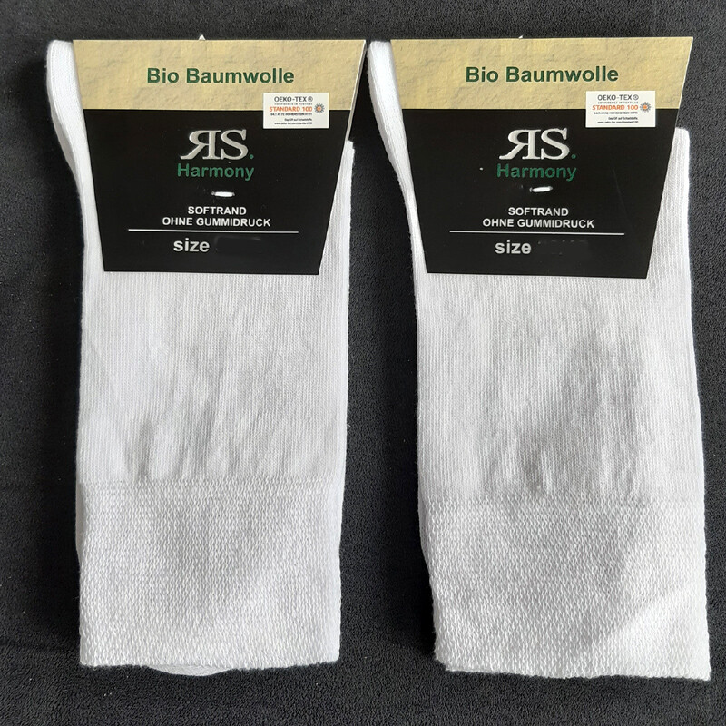 S Without Elastic Bio Cotton Comfy Waistband Womens White 2 Pair