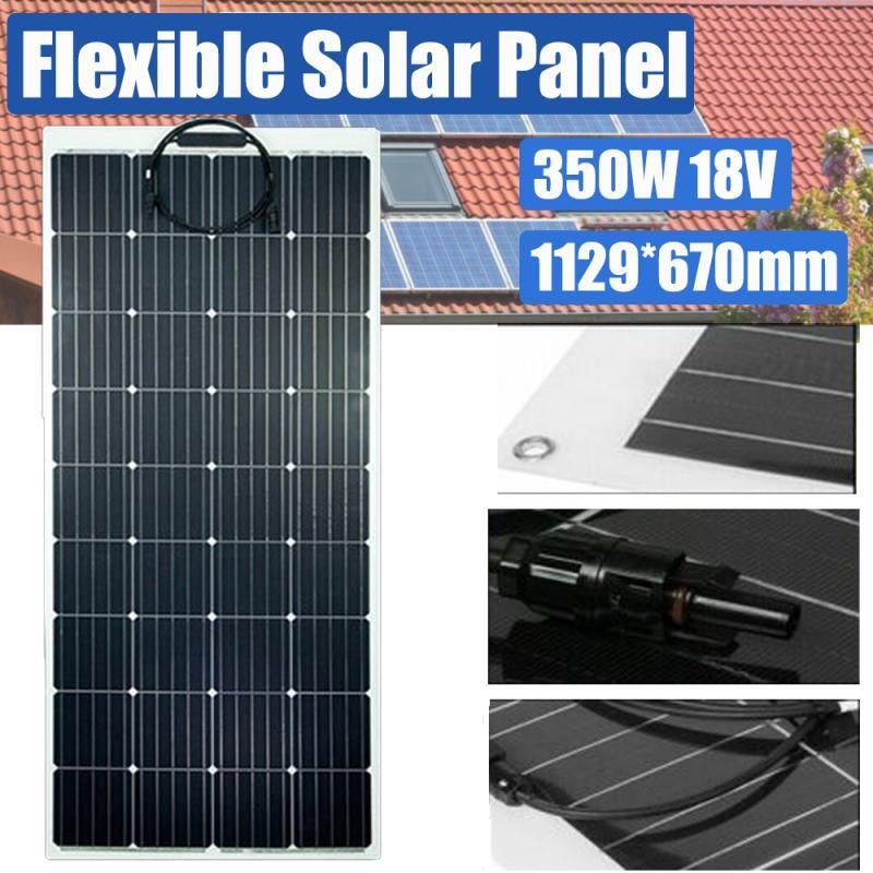 350W 18V Flexible Solar Panel Module Battery Charger Car Outdoor RV Marine USA