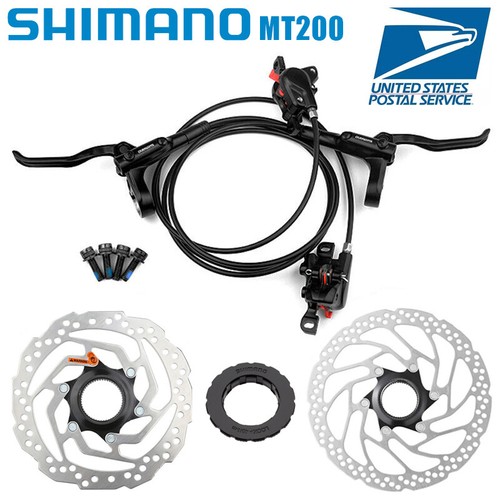 Shimano MT200 Hydraulic Disc Brake Front Rear 160mm Center Lock Rotor RT10 RT30