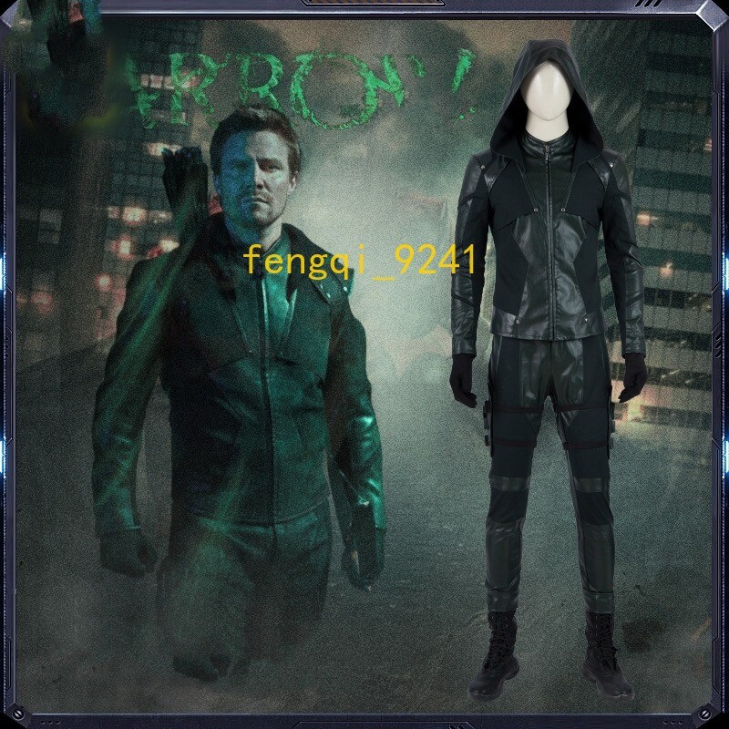 Comic Green Arrow Season 8 Cos Black Cool Same Clothing Game Anime Characters
