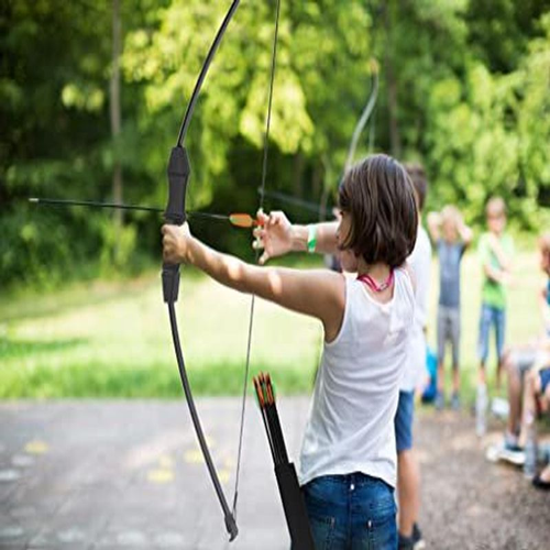 DOSTYLE Bow and Arrow Set for Children Outdoor Youth Recurve 44x11", Black