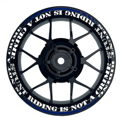 Felgenaufkleber Motorrad Wheelsticker Stuntriding 1 dpp dunkelblauels