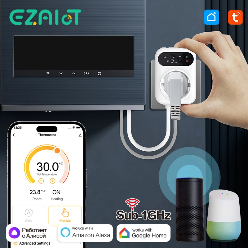 WiFi Heating Thermostat Tuya Smart RF433 wireless boiler/water floor heating con