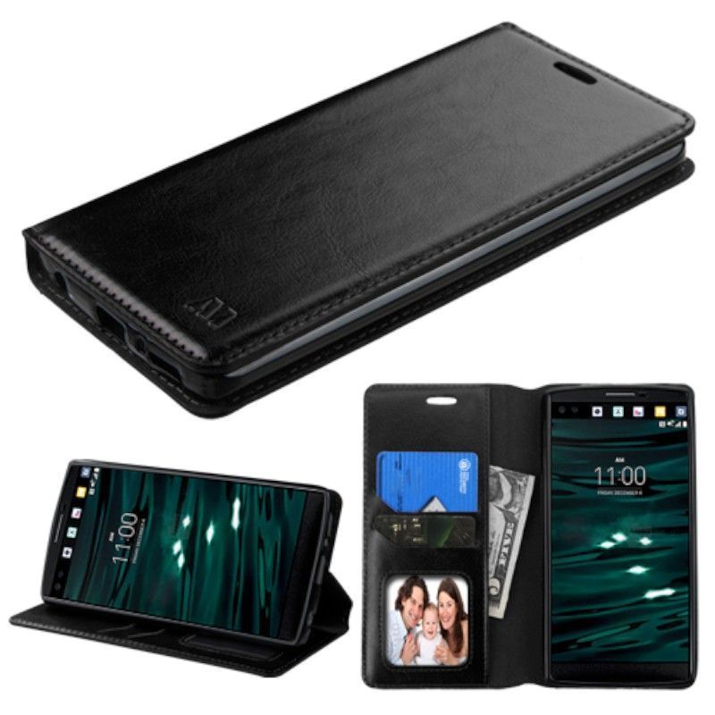 Glossy Synthetic Leather Card Pocket Cell Phone Cases