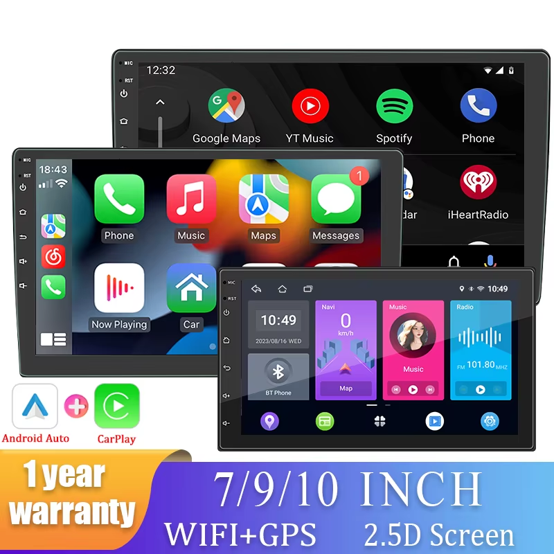 Carplay Android Auto 2 Din Car Radio Android 11 2+32G GPS Car Audio 7"/9"/10" WI
