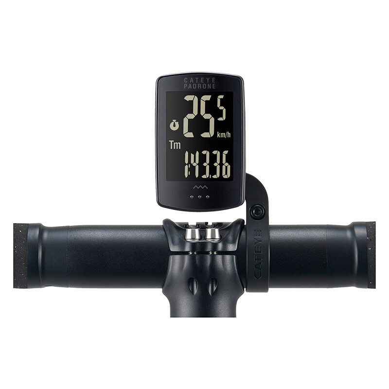 Cateye Padrone - Stealth Black - Large Display Wireless Bike Computer Road/MTB
