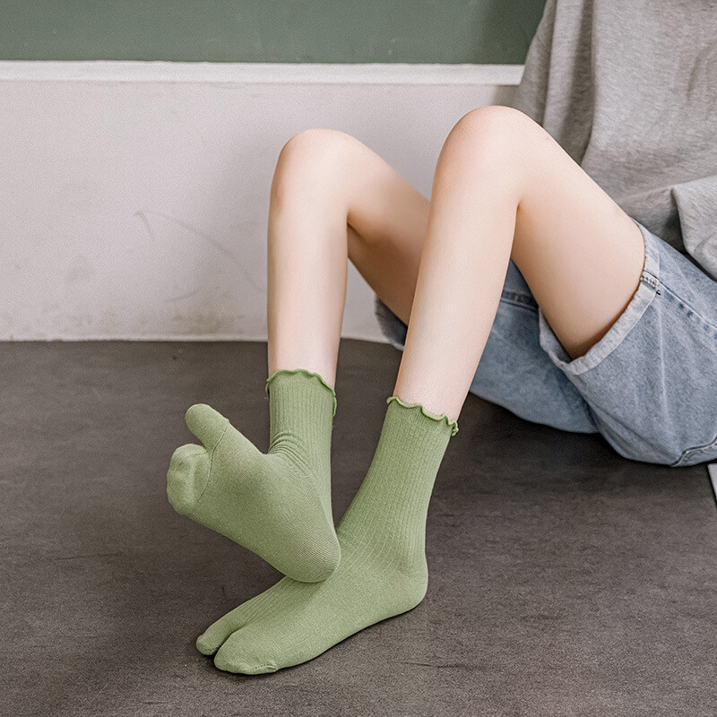◆ojos◆ Layered Tabi Toe Socks  Ivory 23SS-AC02-IV Amazon.com: Yuyeran 3 Pairs Women Split Two Toe Socks