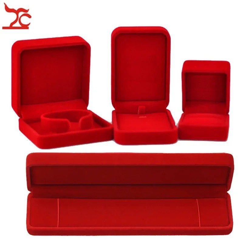 Flannel Jewelry Gift Box Necklace Ring Earring Bracelet Storage Display Case AU