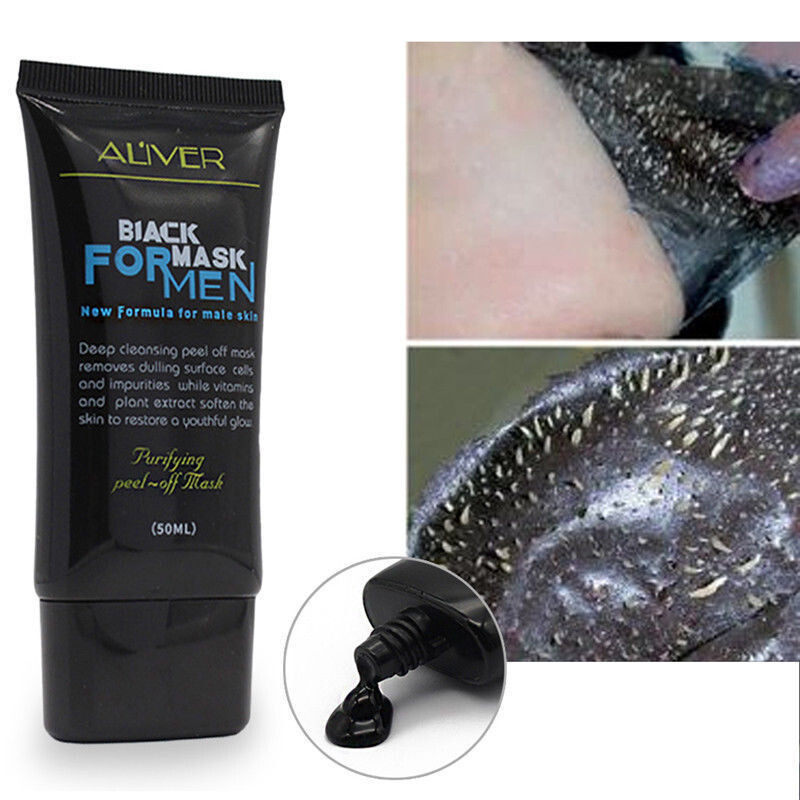 Black Men Face Remover Deep Mud Mask Blackhead Cleansing Peel Acne