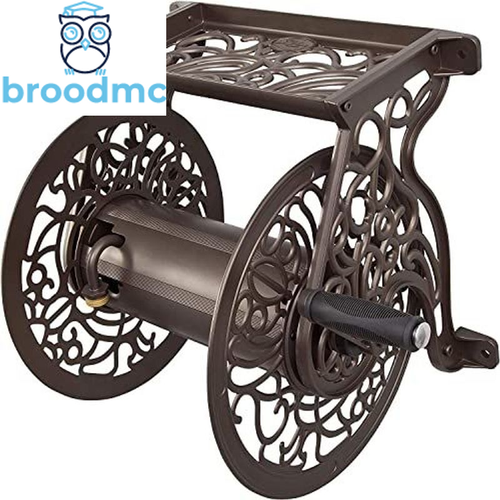 Liberty Garden 710-T Bronze Wall Mount Rotating Hose Reel: Hose