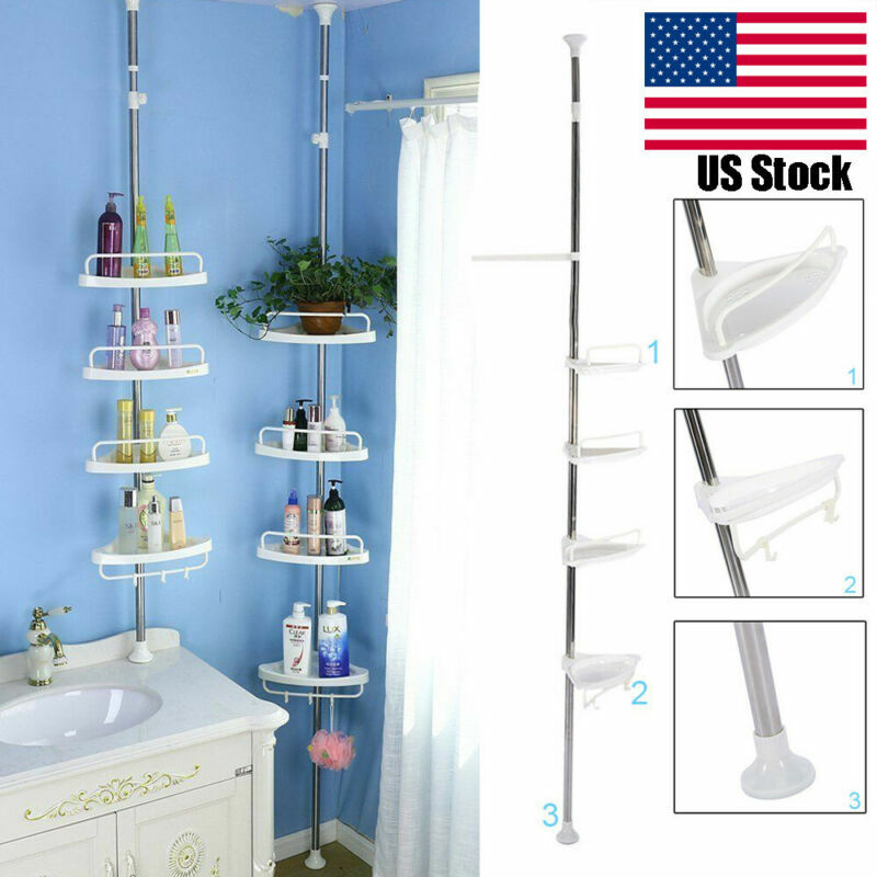 4 Tier Shower Caddy Corner Rack Shelf Bathroom Bath Holder