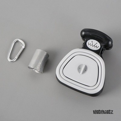 Dog Poop Bag Dispenser Scoop Foldable Travel Pet Waste Picker Tool