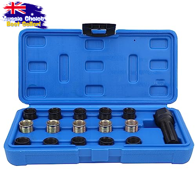 M14X1.25 & M16X1.25 Spark Plug Thread Repair Kit, Tap & Tool Box