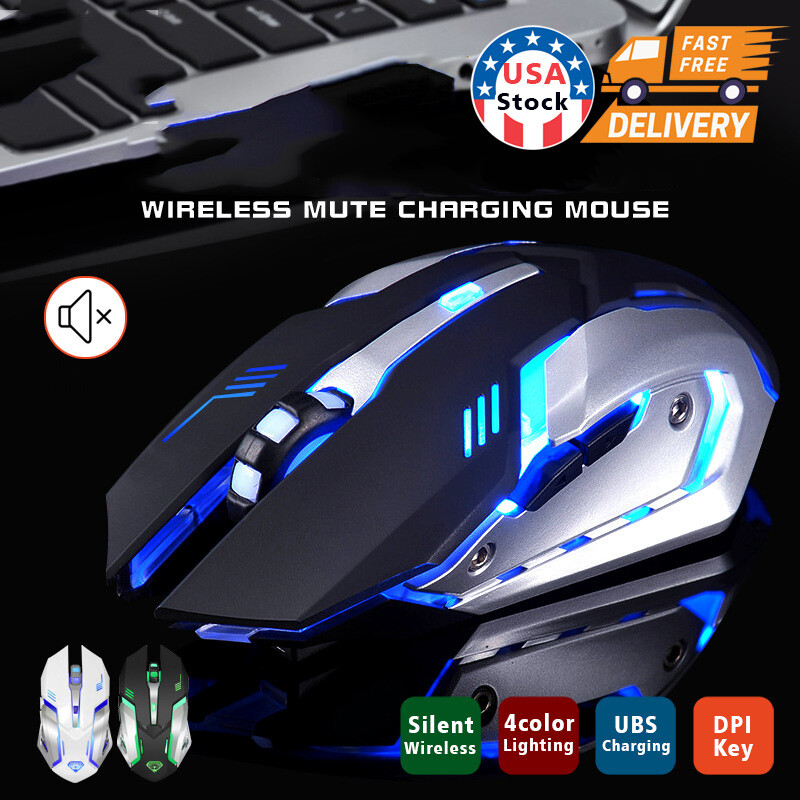 Rechargeable  Wireless Silent Led Backlit Usb Optical Ergonomic A