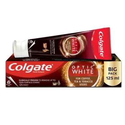 COLGATE Optic White Tea,Coffee and Tobacco Users Toothpaste 4,22 OZ (125 ML)