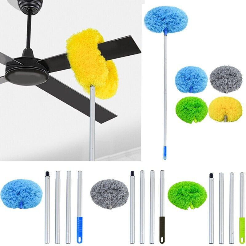 Washable Ceiling Fan Cleaner Microfiber Duster With Telescoping Extension Pole 1