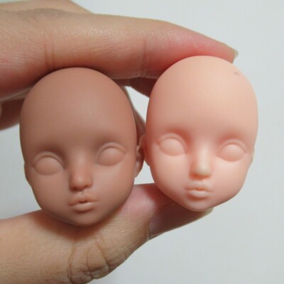 2pcs Doll Head OOAK Face Model Defect Mico Doll