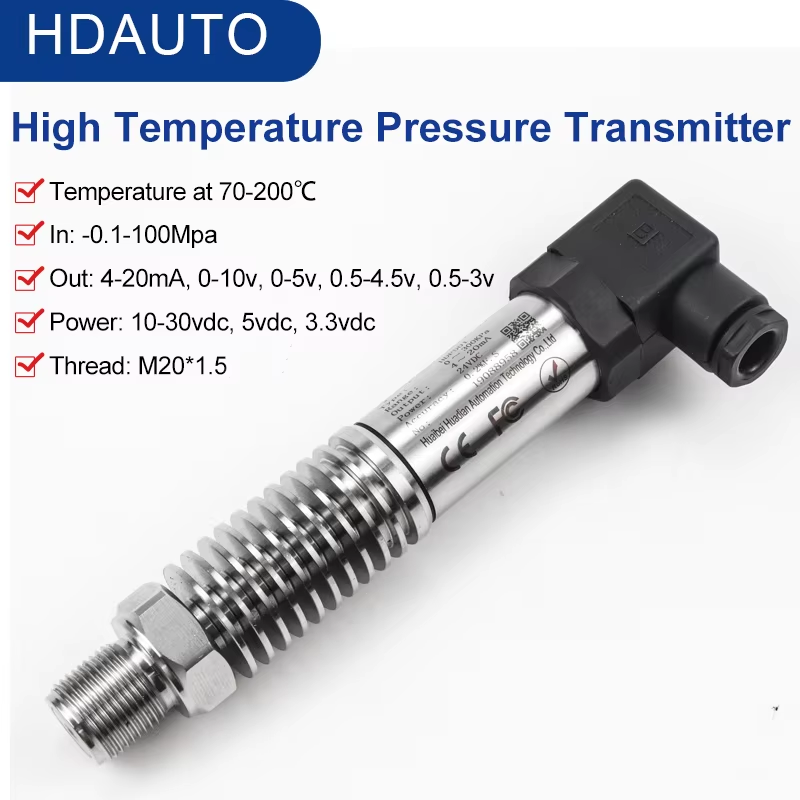 Steam Pressure Transducer 420mA High Temperature Pressure Sensor For Boiler Modb