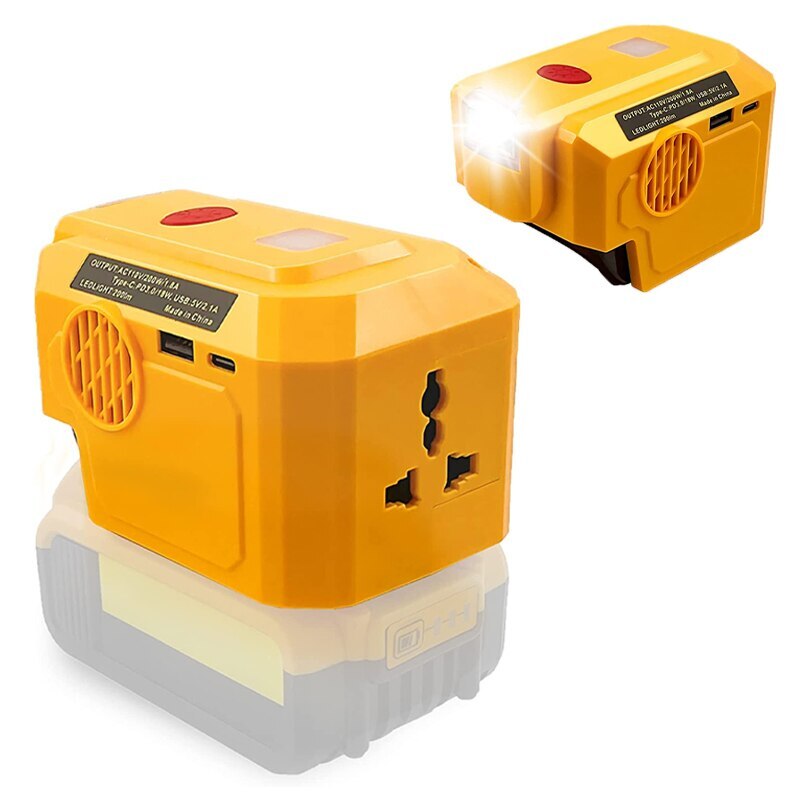 For Dewalt 20V 200W Power Inverter Generator To AC 110V/220V Modified Sine Wave