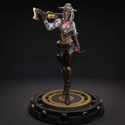 1/24 Scale 75mm Sexy Western Cowgirl Diy Scene Miniatures GK Resin Figure Model