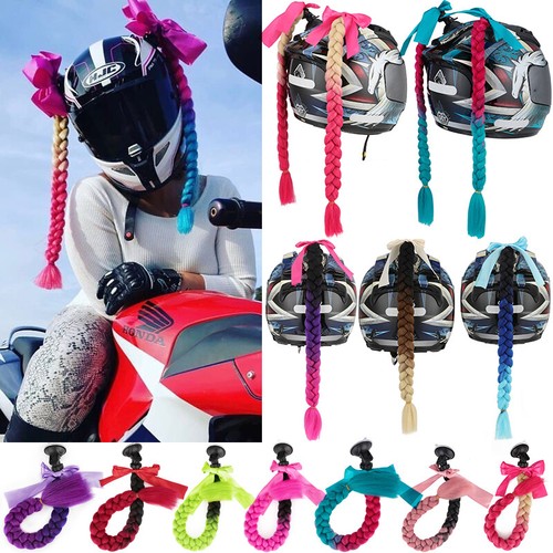 Helmet Accessories Pigtail Helmet Braids Hair Extensions