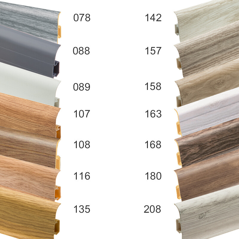 Sockelleisten Fußleisten Kabelkanal Laminatleisten ab 0,98 €/m Montagematerial