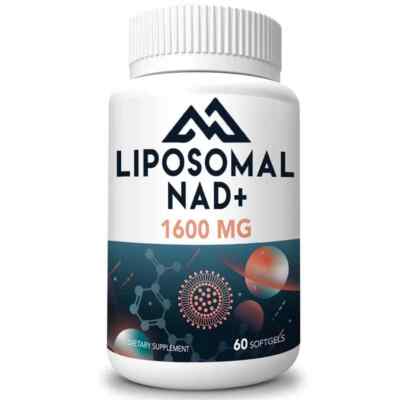 Liposomal NAD 1600 Mg Supplement, 98% Pure NAD+ Supplement, Superior Absorption