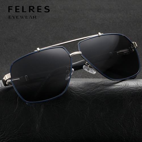 Metal Polarized Square Sunglasses For Men Women Outdoor  display picture 3