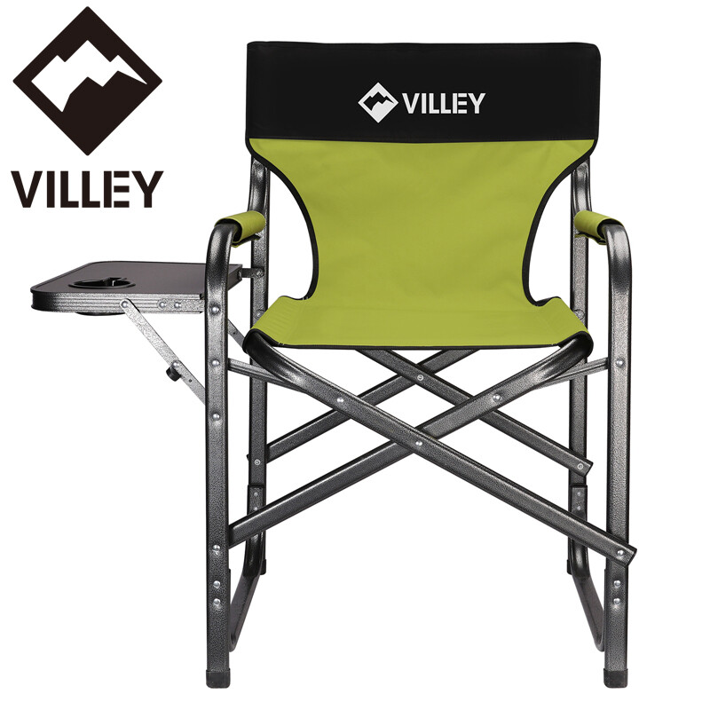 VILLEY Portable Director Chair Foldable Chair Folding Camping Chair 350LBS Green