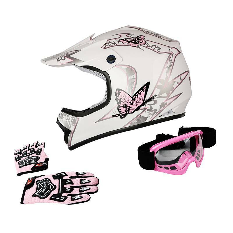 Motorcycle DOT Youth Kid Girls Helmet Motocross Dirt Bike Downhill ATV S M XL L