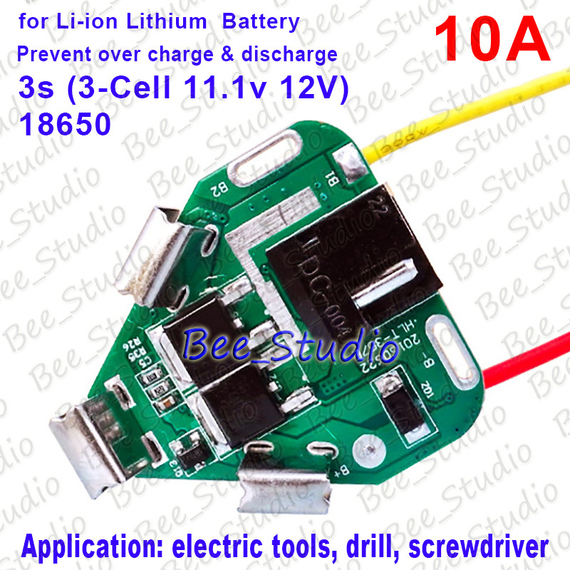 11.1V 12.6V Li-ion Lithium Drill Battery Packs Charger BMS