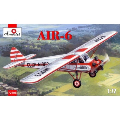 Amodel 72306 Plastic model airplane kit Scale 1:72 AIR-6 light civil aircraft