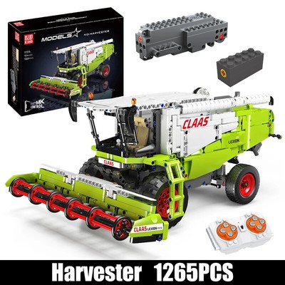 Technical Car Building Block The Remote Control Harvester Model Truck Bricks Toy