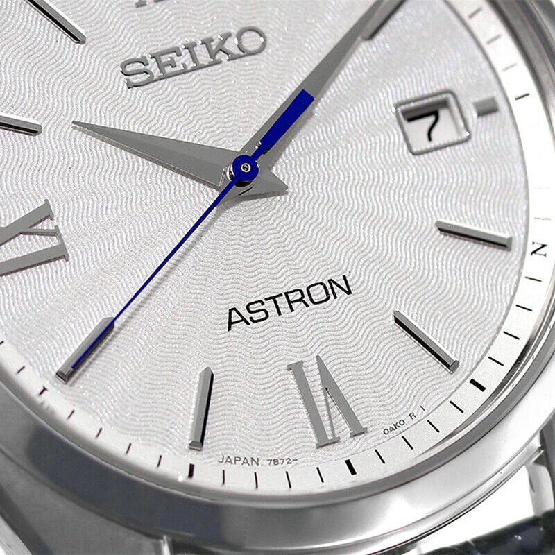 Pre-owned Seiko Astron Sbxy035 White Dial Titanium Radio Solar Men`s Watch Made In Japan