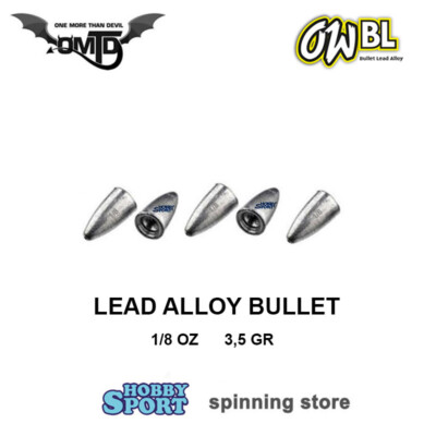 OMTD BULLET LEAD ALLOY  GR 3,5  SINKER  IN PIOMBO PER SPINNING