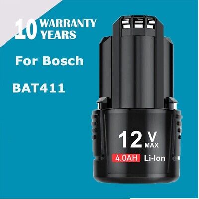 For Bosch Max Lithium Ion 12Volt 4.0Ah BAT411 Battery BAT411A BAT420 BAT413 GSB