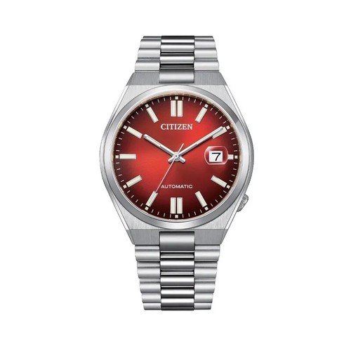 Pre-owned Citizen Tsuyosa Sapphire Crystal Automatic Red Nj0150-56w Japan Rare