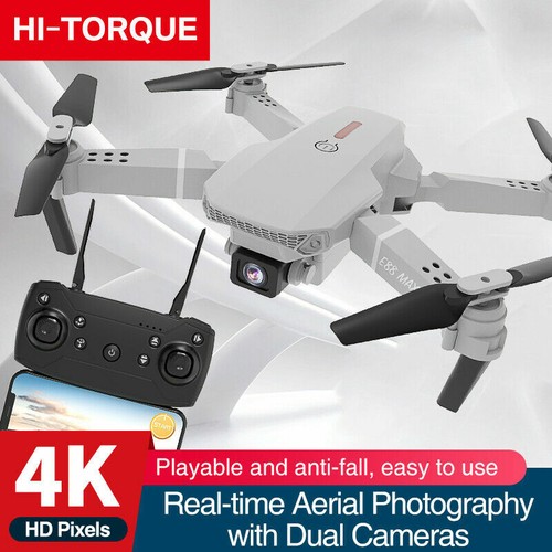 4K HD Dual Camera RC Drone WIFI FPV Folding Wide Angle Selfie Quadcopter Battery
